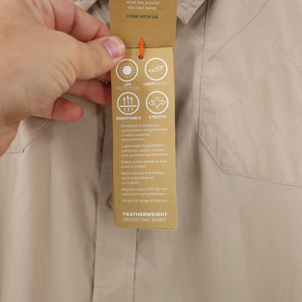 NWT Orvis Shirt Mens 3XL Featherweight Shooting quilted shoulder Cotton Blend - Picture 5 of 16